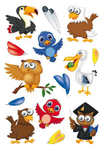 Picture of BIRDS EMBOSSED STICKERS
